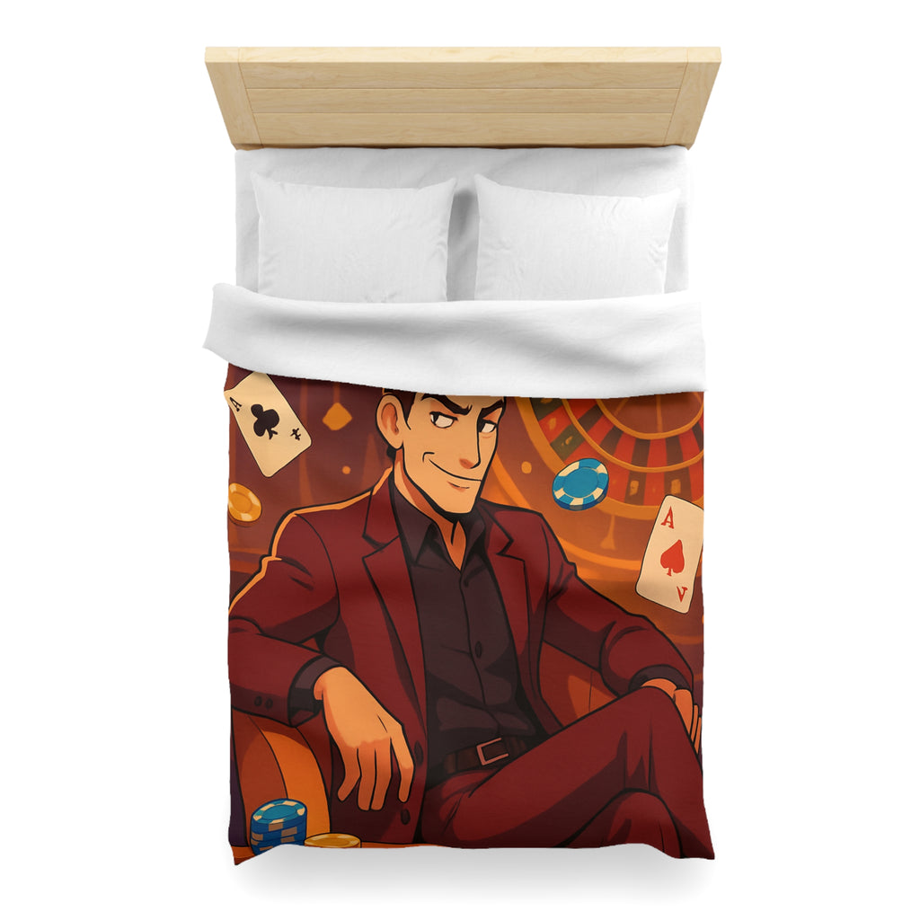 Housse de Couette Microfibre Motif Créatif Original Style Contemporain Chambre Élégante