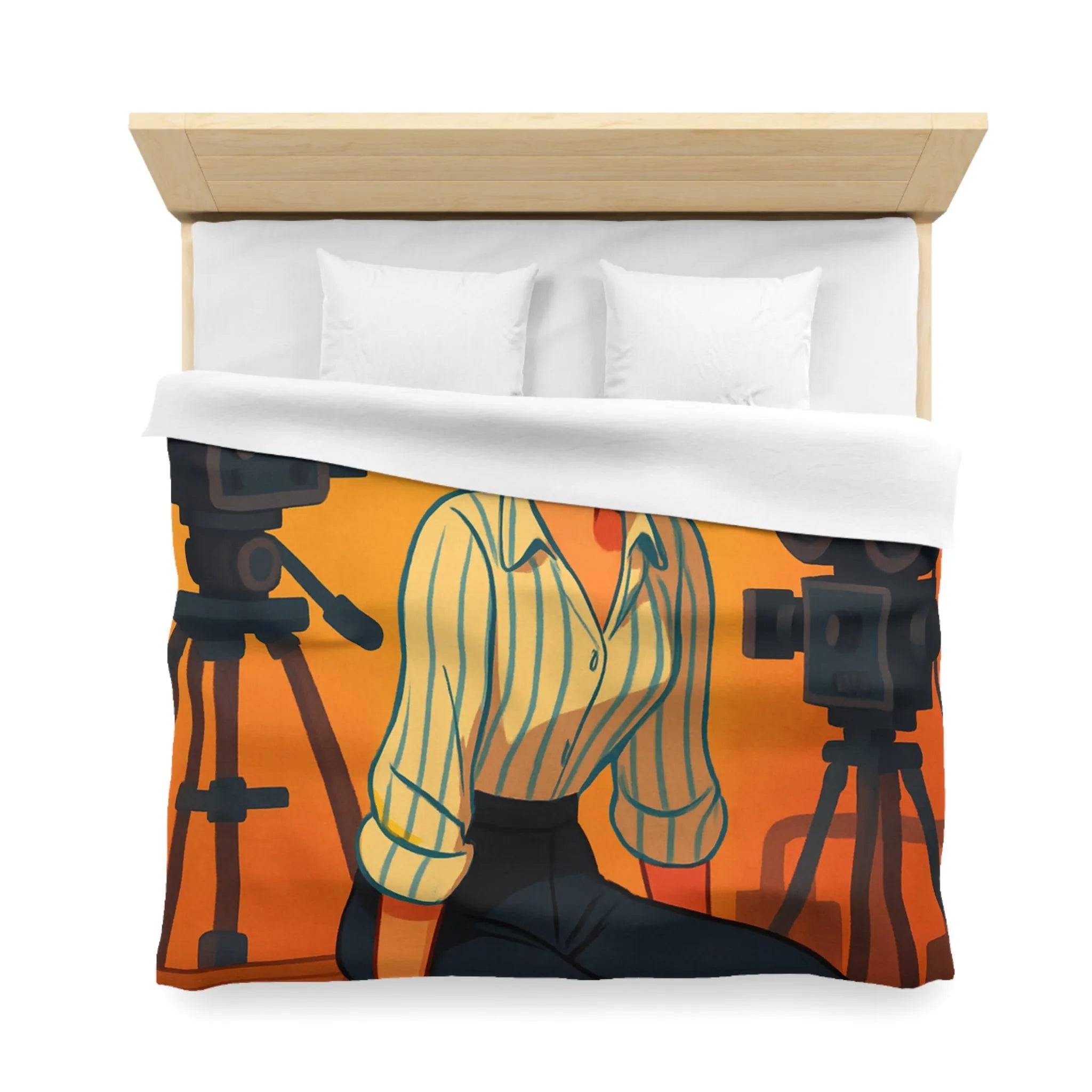 Housse de Couette Microfibre Art Graphique Contemporain Style Décoratif Chambre Tendance