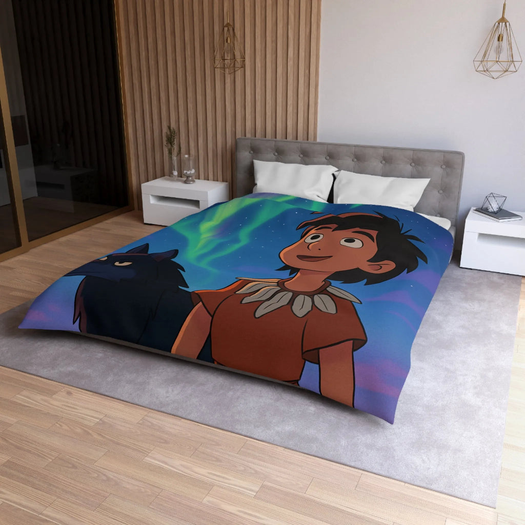 Housse de Couette Microfibre Art Graphique Contemporain Style Décoratif Chambre Tendance