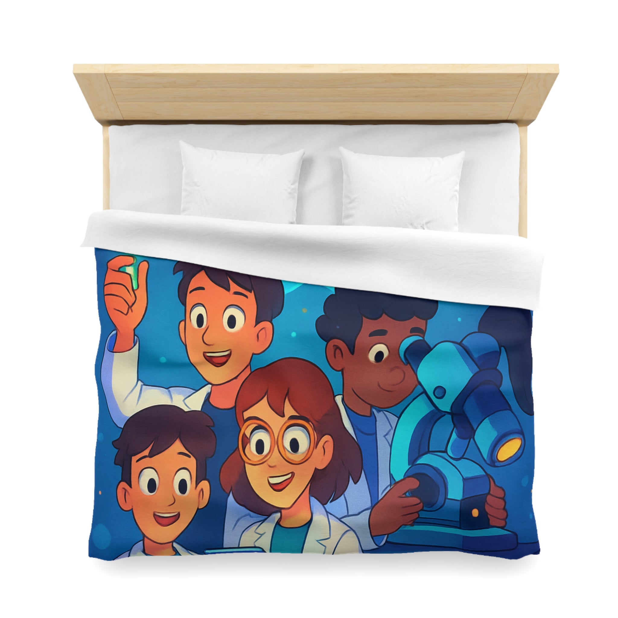 Housse de couette science fun pour enfants avec motifs ADN et chimie amusante