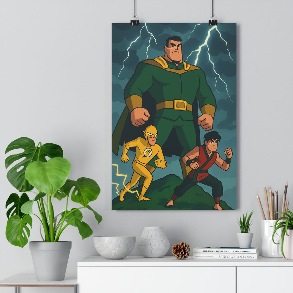 Poster décoratif couleurs vives heroic fantasy chambre art aventure héroïque format 30x46 cm ambiance