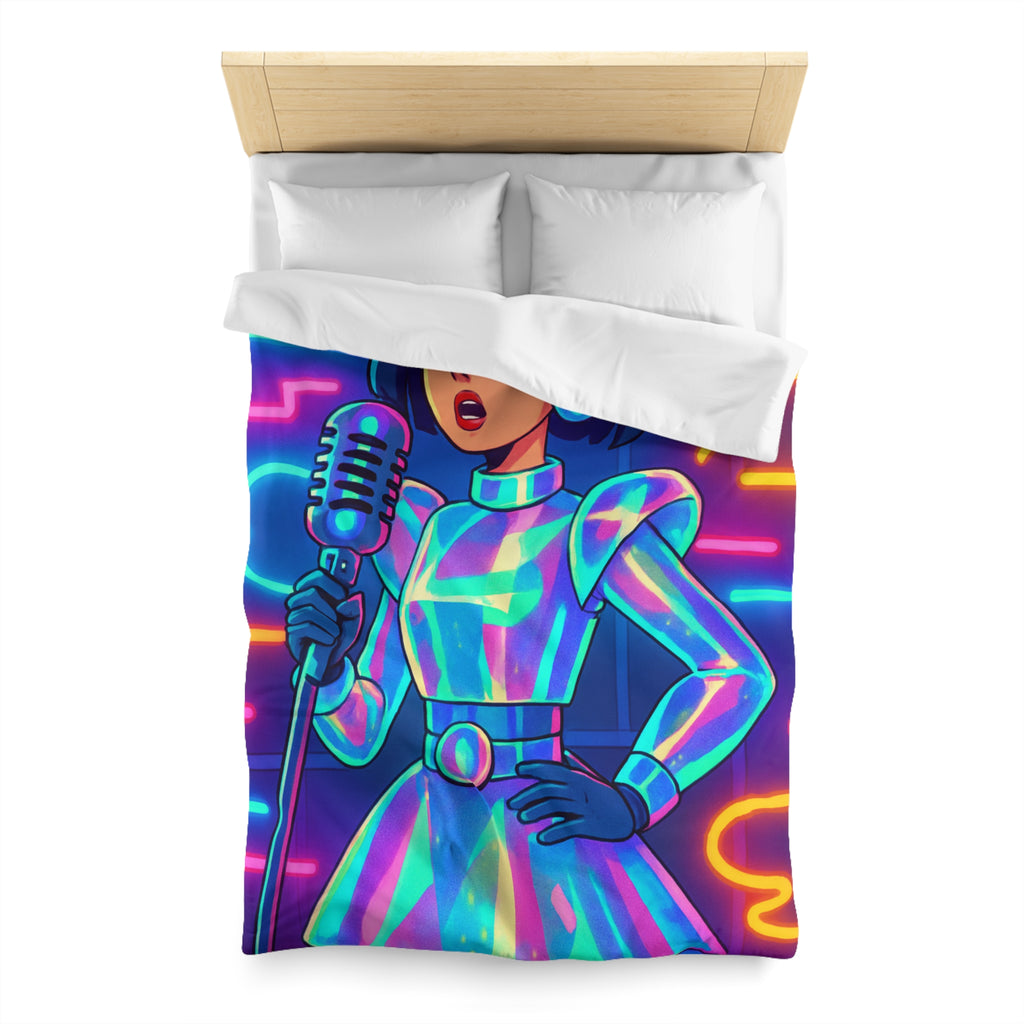 Housse de Couette Microfibre Design Artistique Moderne Décoration Chambre Confort Premium