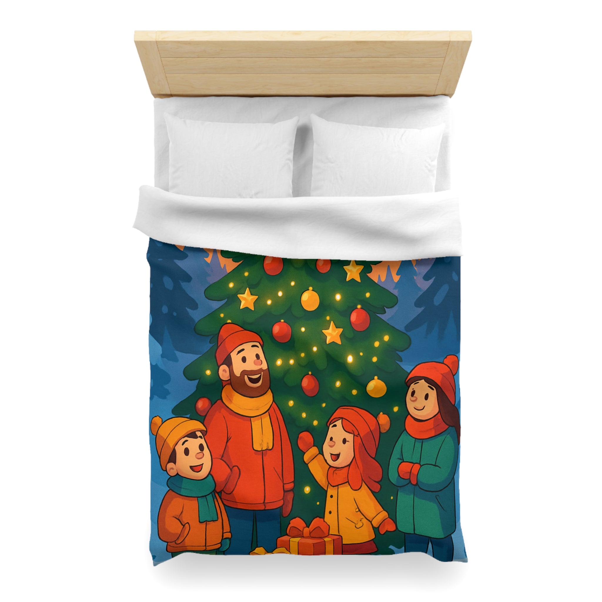 Housse de Couette Microfibre Illustration Unique Design Moderne Décoration Intérieure Raffinée