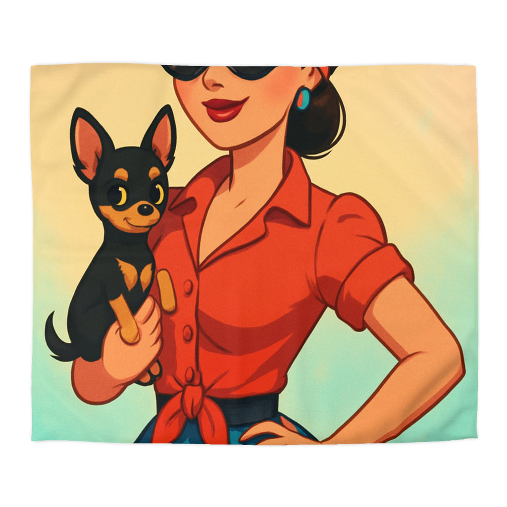 Housse de Couette Microfibre Illustration Unique Design Moderne Décoration Intérieure Raffinée