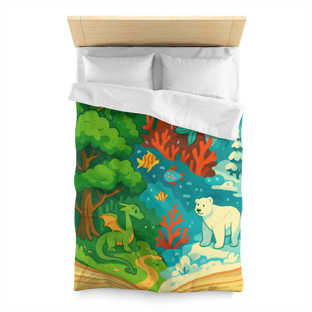 Housse de Couette Microfibre Design Artistique Moderne Décoration Chambre Confort Premium