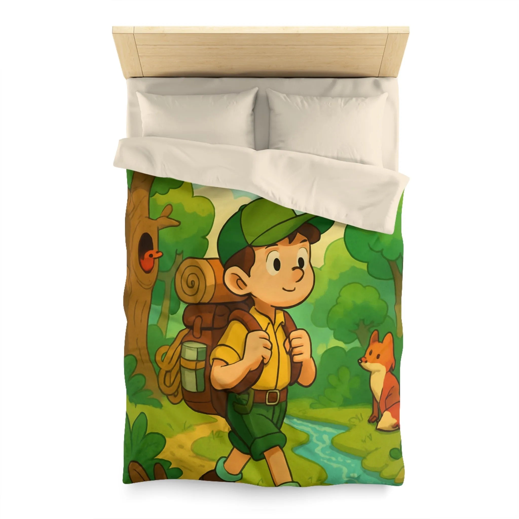 Housse de Couette Enfant Forêt Aventure Animaux Ciel Rêveur Exploration Nature