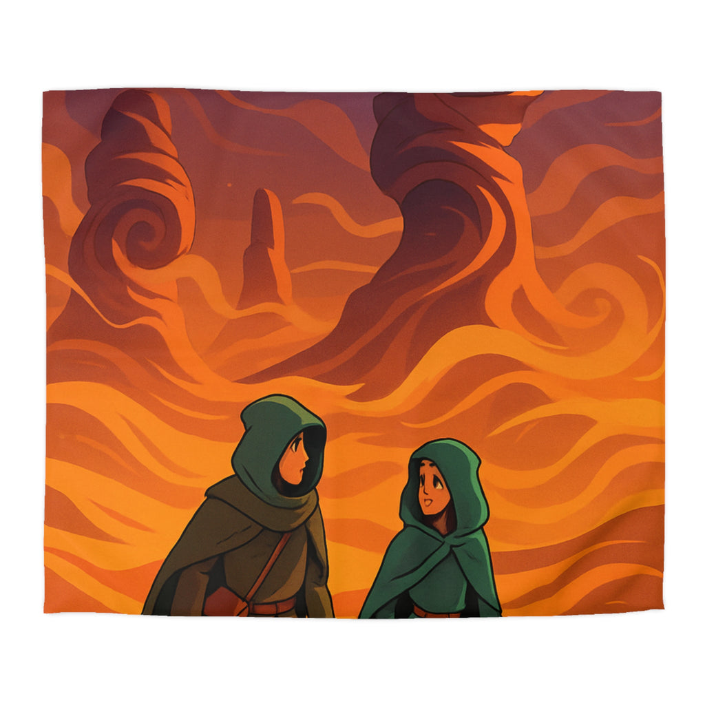 Housse de Couette Microfibre Motif Créatif Original Style Contemporain Chambre Élégante