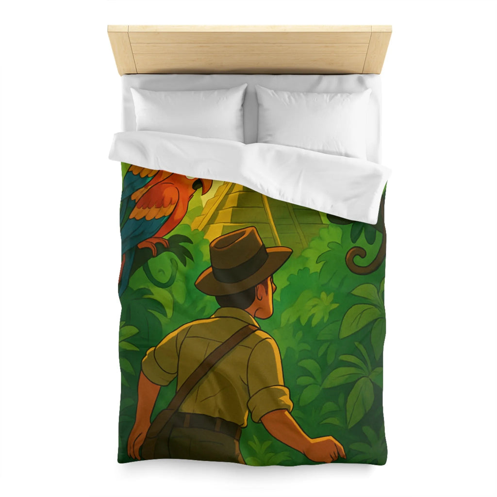 Housse de Couette Microfibre Art Graphique Contemporain Style Décoratif Chambre Tendance