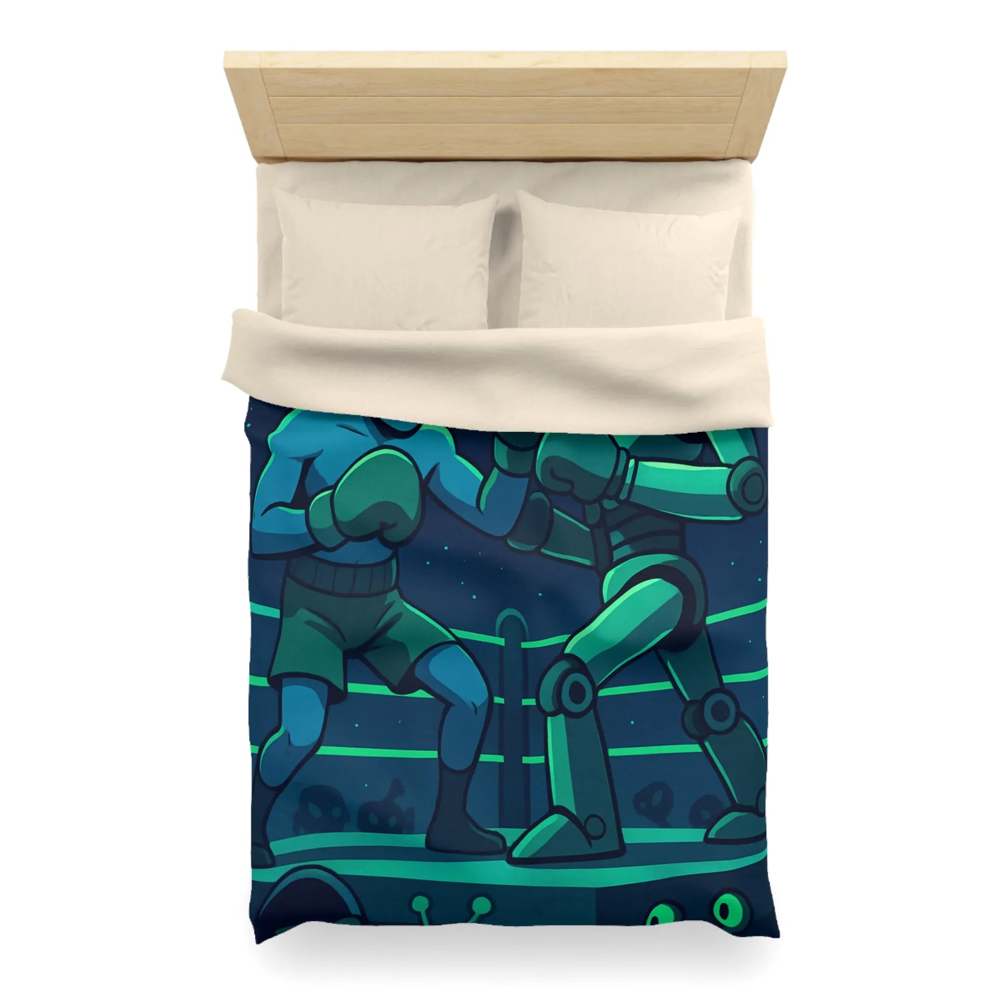 Housse de Couette Microfibre Art Graphique Contemporain Style Décoratif Chambre Tendance