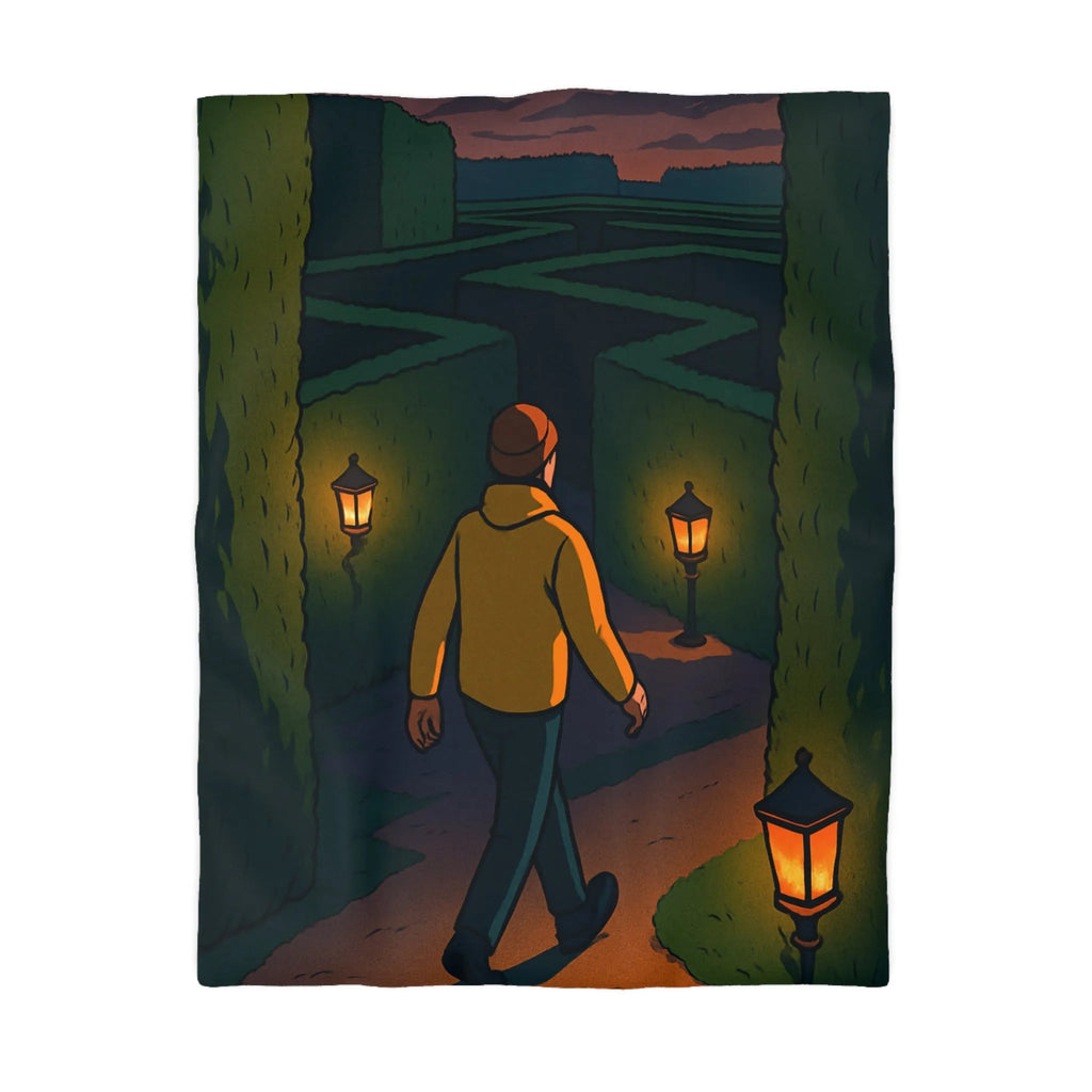 Explorez un jardin de mystère avec éclairage chaleureux pour vos rêves nocturnes