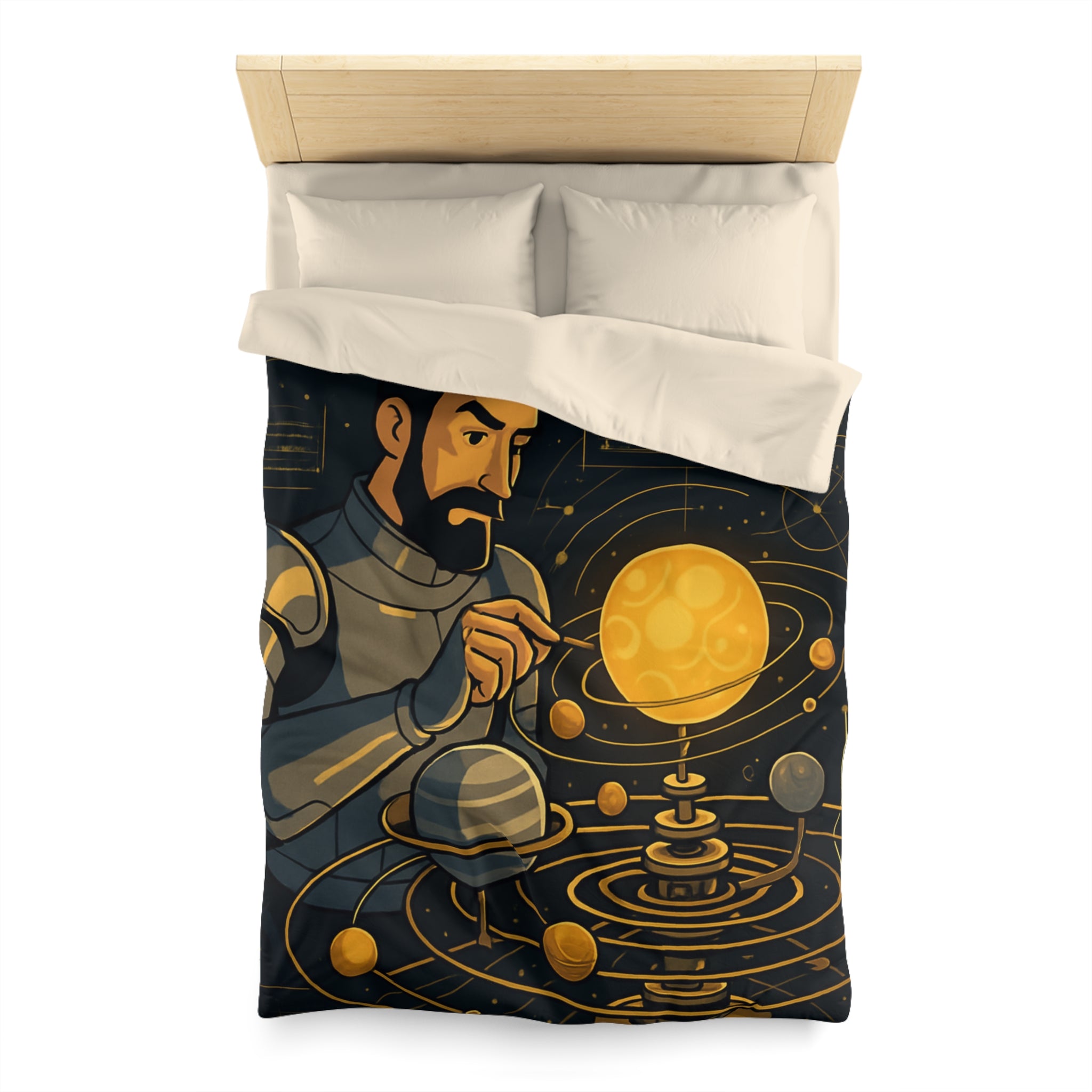 Housse de Couette Microfibre Illustration Unique Design Moderne Décoration Intérieure Raffinée