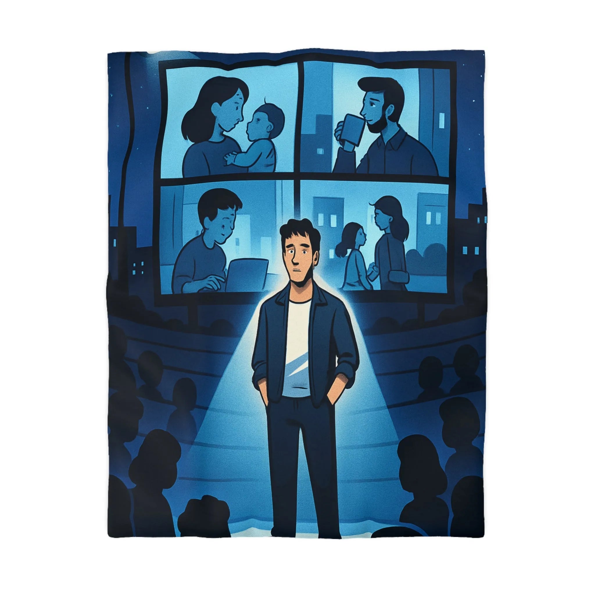 Housse de Couette Microfibre Art Graphique Contemporain Style Décoratif Chambre Tendance