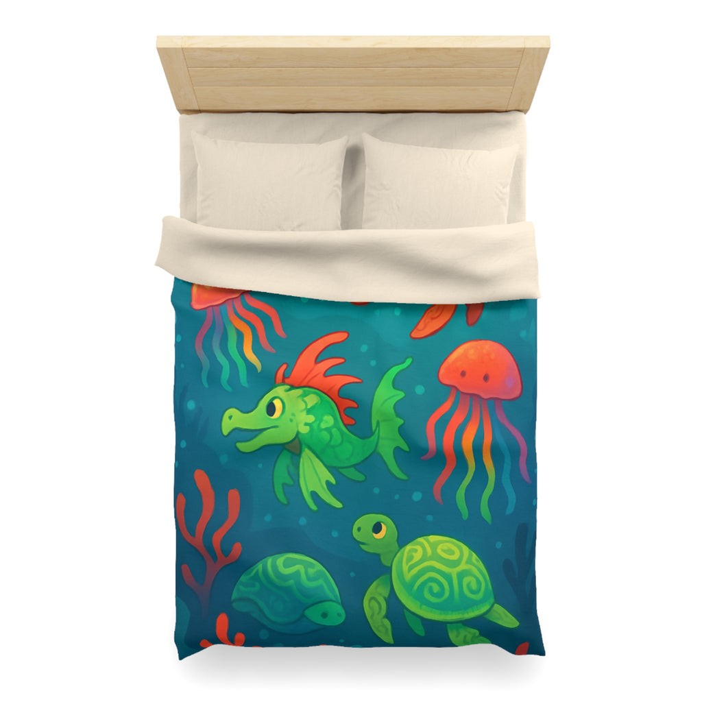 Housse de Couette Microfibre Illustration Unique Design Moderne Décoration Intérieure Raffinée