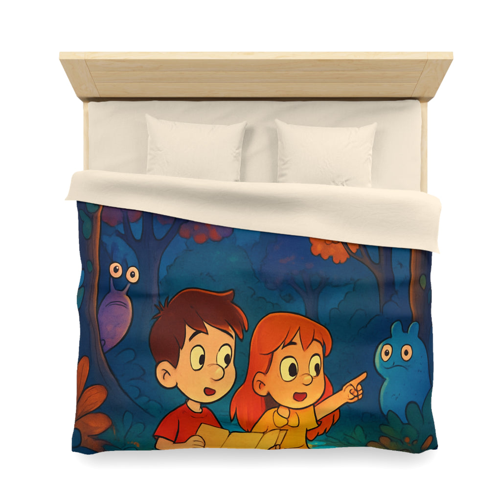 Housse de Couette Microfibre Illustration Unique Design Moderne Décoration Intérieure Raffinée