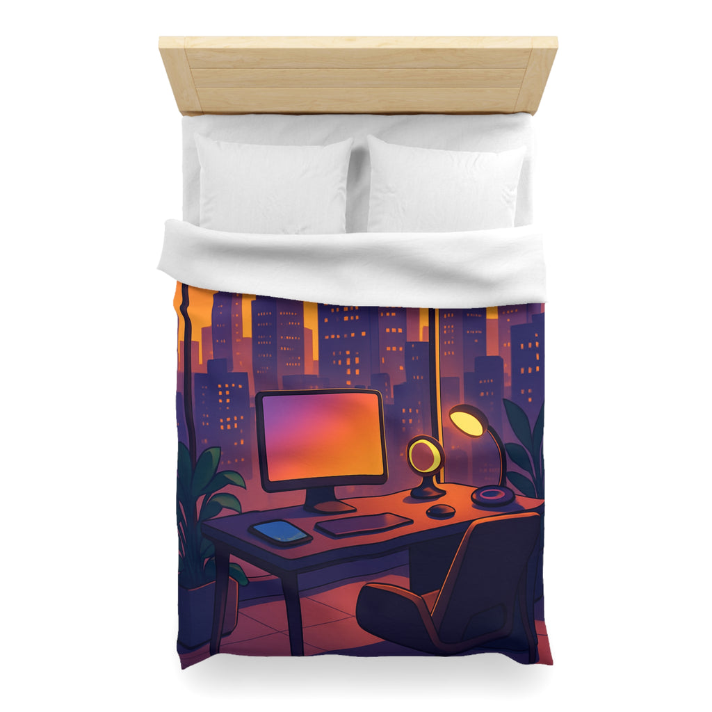 Housse de Couette Microfibre Design Artistique Moderne Décoration Chambre Confort Premium