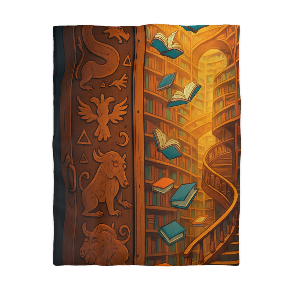 Housse de Couette Microfibre Design Artistique Moderne Décoration Chambre Confort Premium