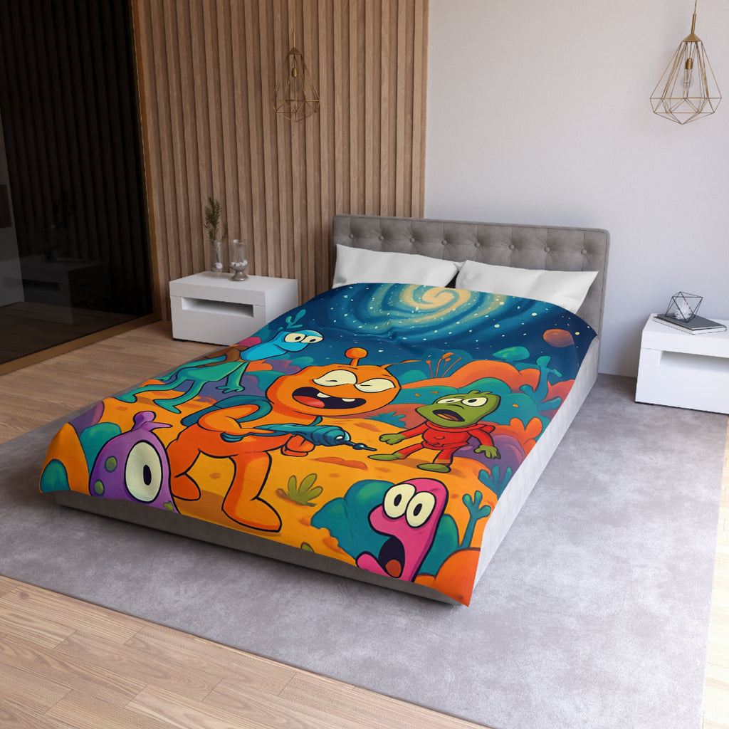 Housse de Couette Microfibre Design Artistique Moderne Décoration Chambre Confort Premium