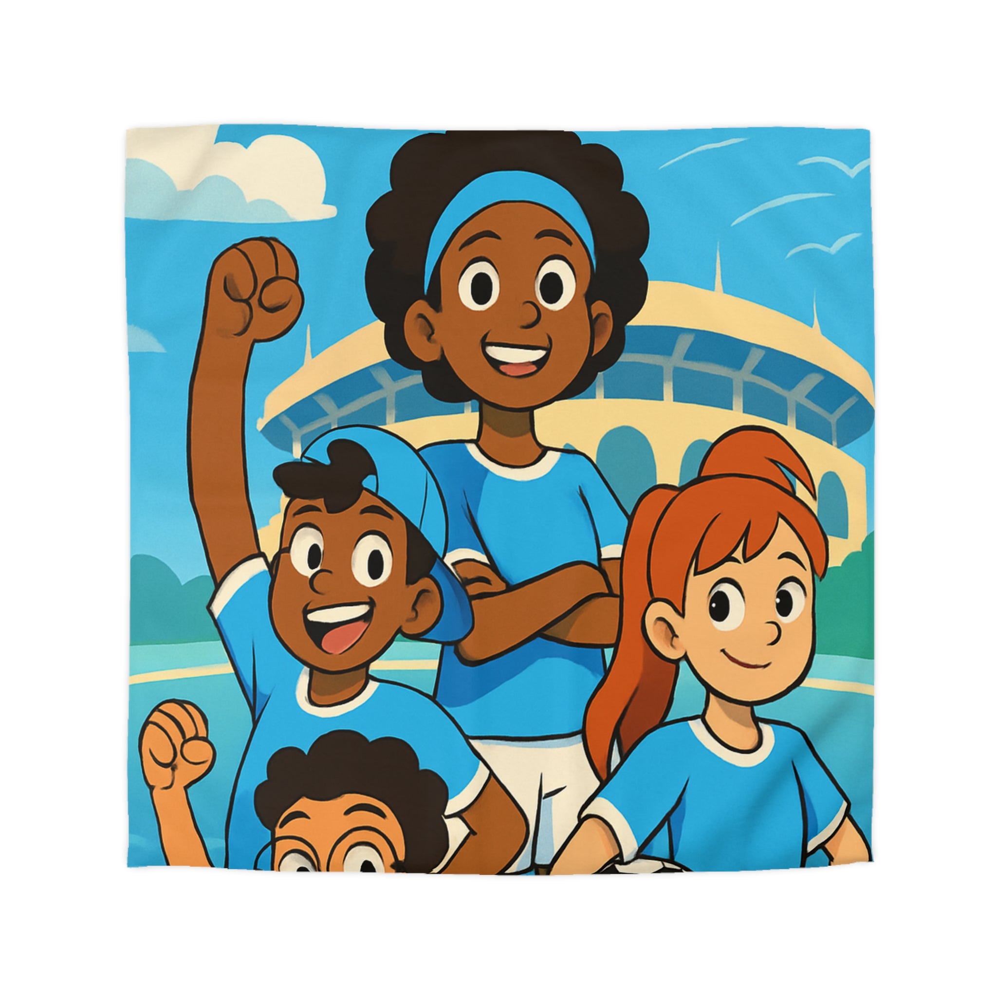 Housse de Couette Microfibre Illustration Unique Design Moderne Décoration Intérieure Raffinée