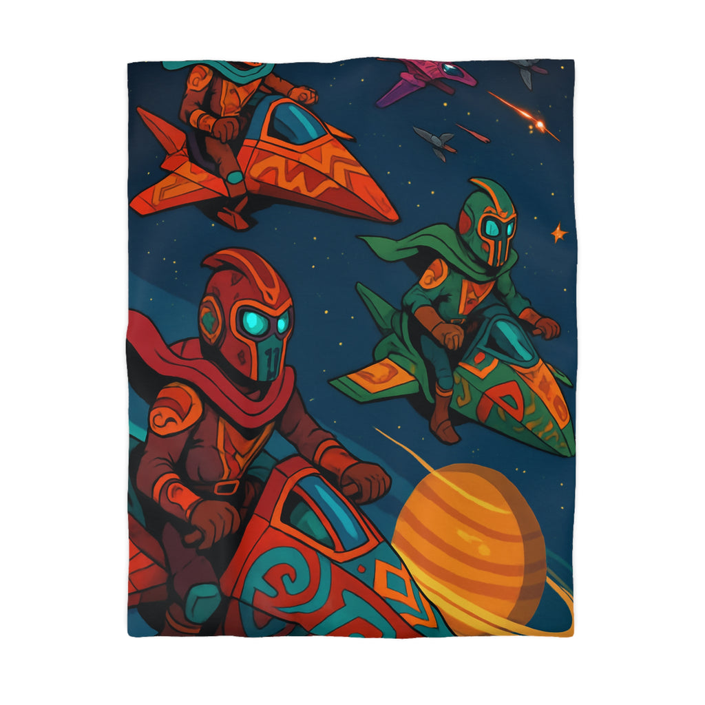 Housse de Couette Microfibre Motif Créatif Original Style Contemporain Chambre Élégante