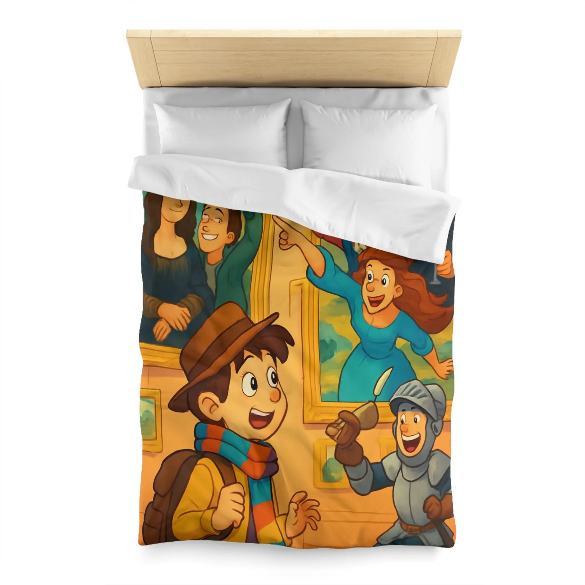 Couette Enfant Haute Qualité Motif Musée Aventure Jeux Joyeux Chevalier Éducatif Coloré