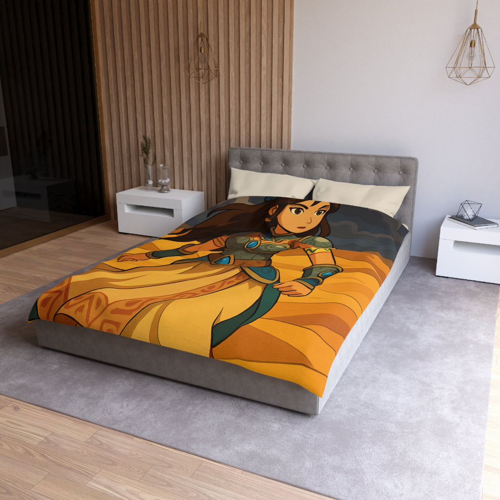 Housse de Couette Microfibre Design Artistique Moderne Décoration Chambre Confort Premium