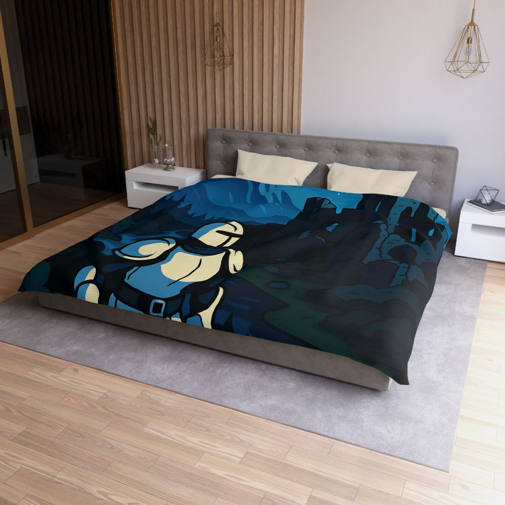 Housse de Couette Microfibre Illustration Unique Design Moderne Décoration Intérieure Raffinée