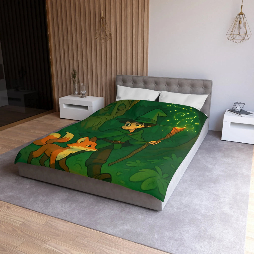 Housse de Couette Microfibre Art Graphique Contemporain Style Décoratif Chambre Tendance