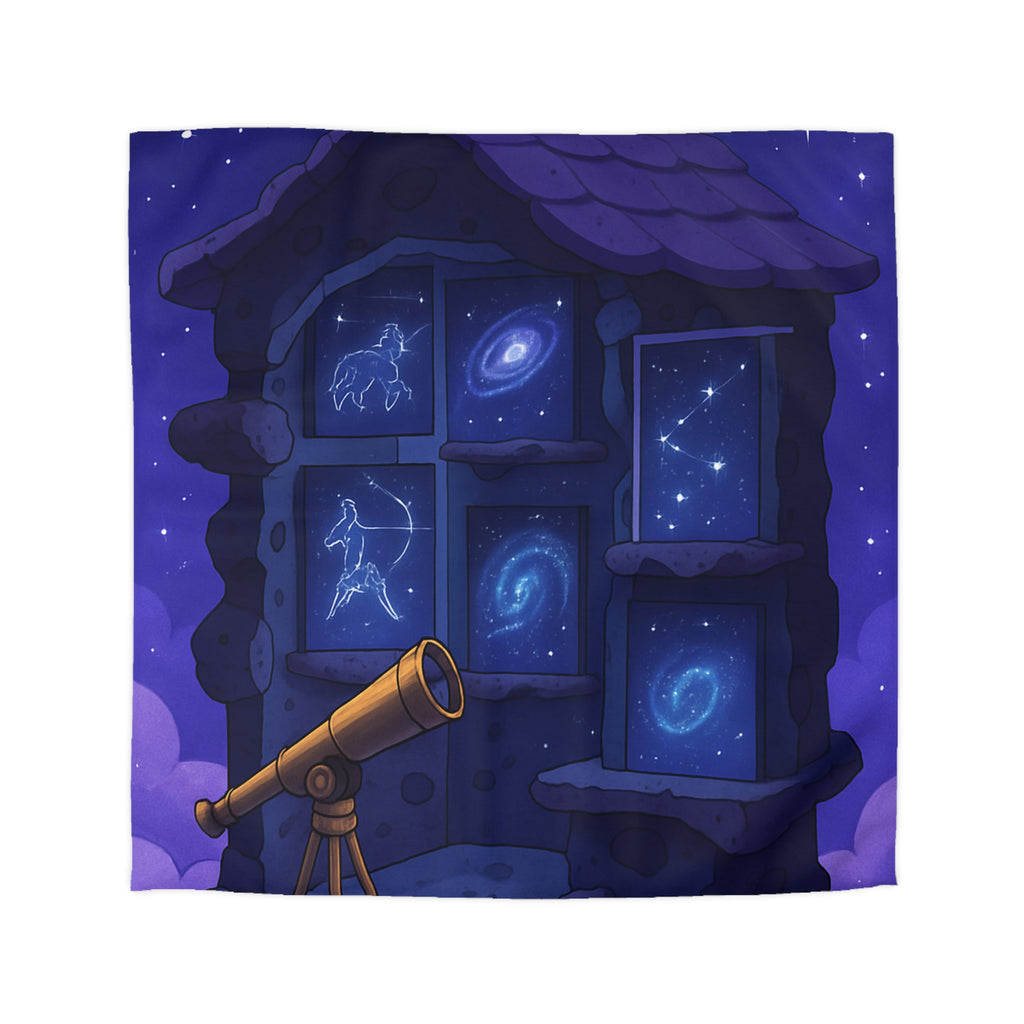 Voyage céleste à travers l'univers avec télescope et galaxies rêveurs étoiles