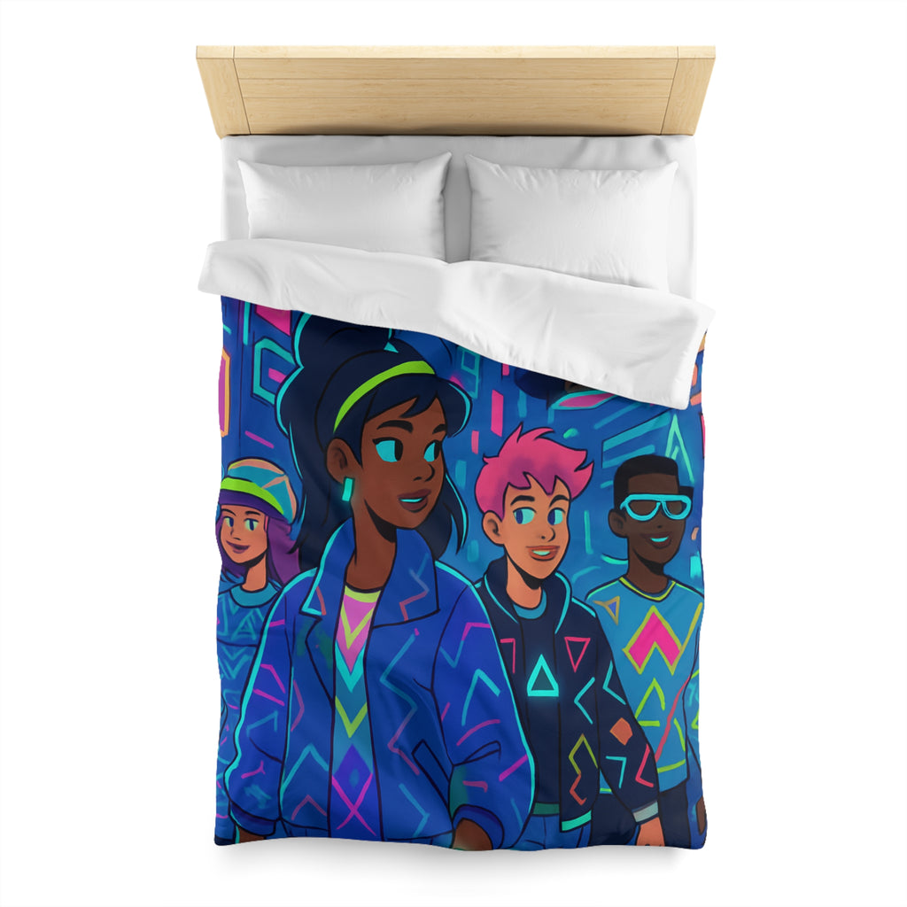 Housse de Couette Microfibre Illustration Unique Design Moderne Décoration Intérieure Raffinée