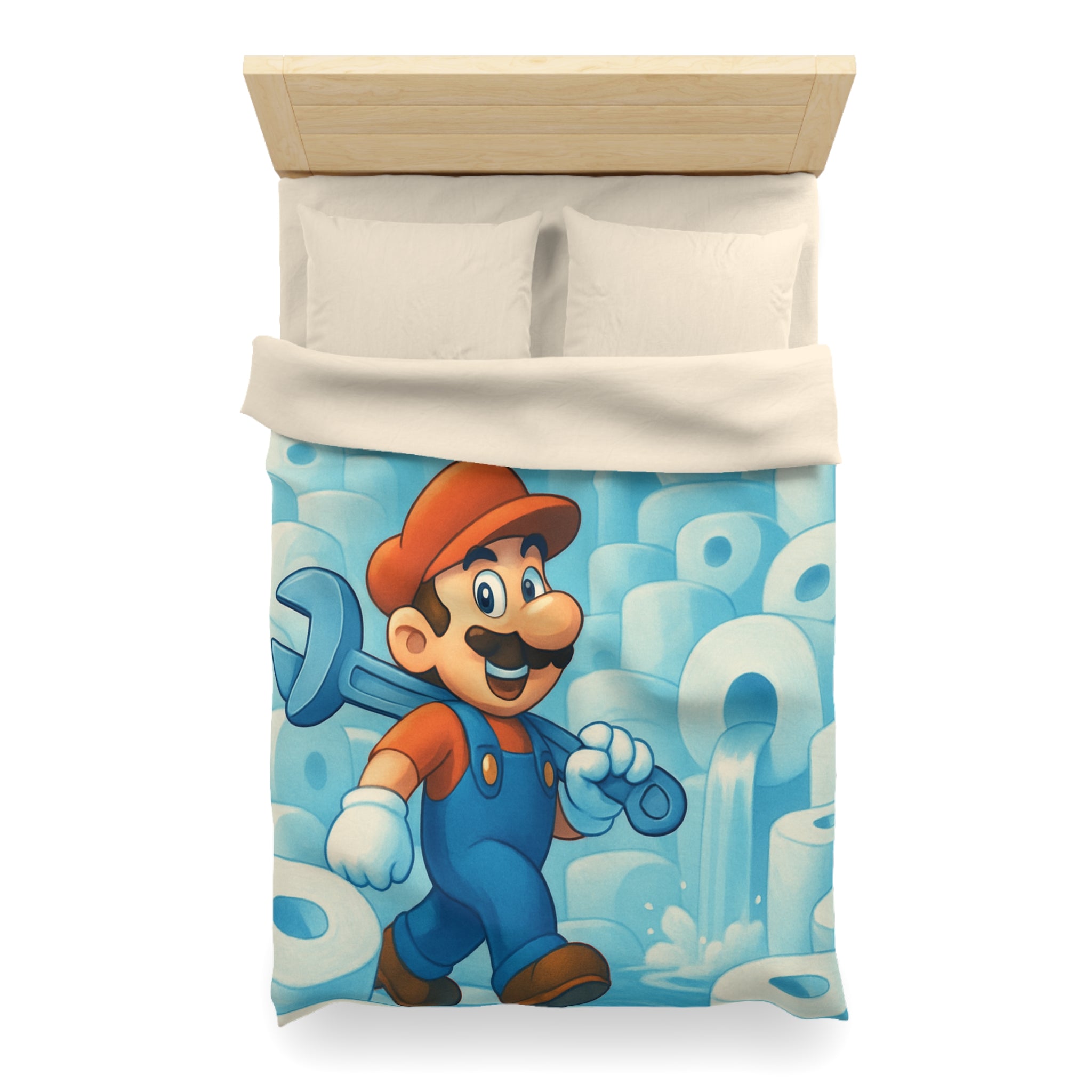 Housse de Couette Microfibre Illustration Unique Design Moderne Décoration Intérieure Raffinée