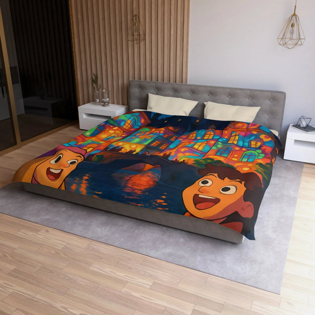 Envolez-vous vers un rêve coloré avec lanterne magique et château illuminé