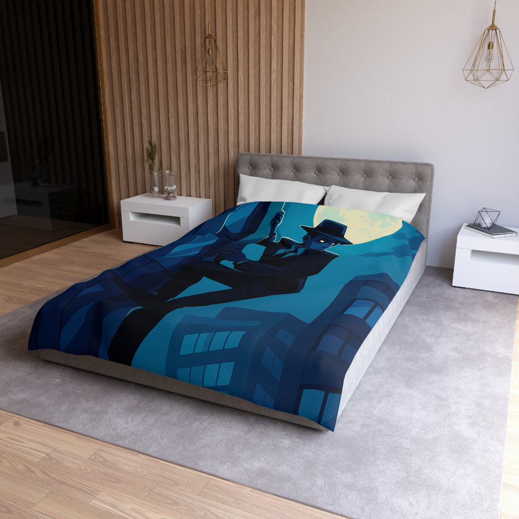 Housse de Couette Microfibre Illustration Unique Design Moderne Décoration Intérieure Raffinée