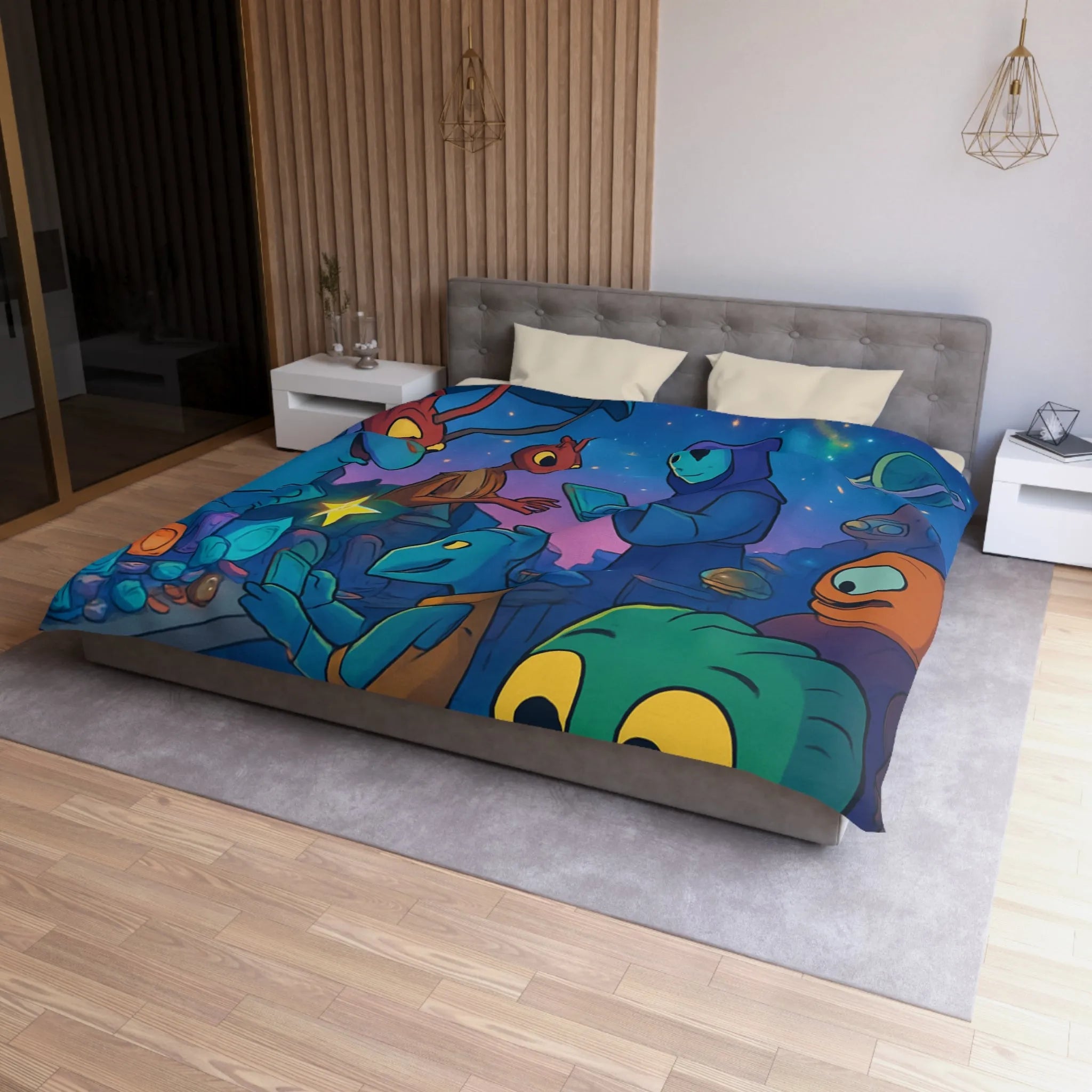 Explorez un Marché Cosmique avec des Créatures Extraterrestres et Pierres Lumineuses Éblouissantes