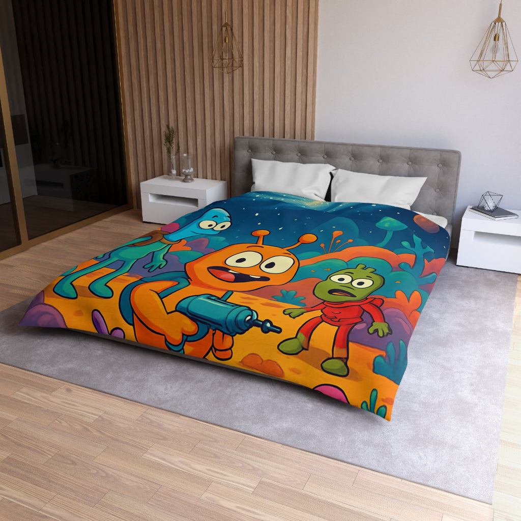 Housse de Couette Microfibre Design Artistique Moderne Décoration Chambre Confort Premium