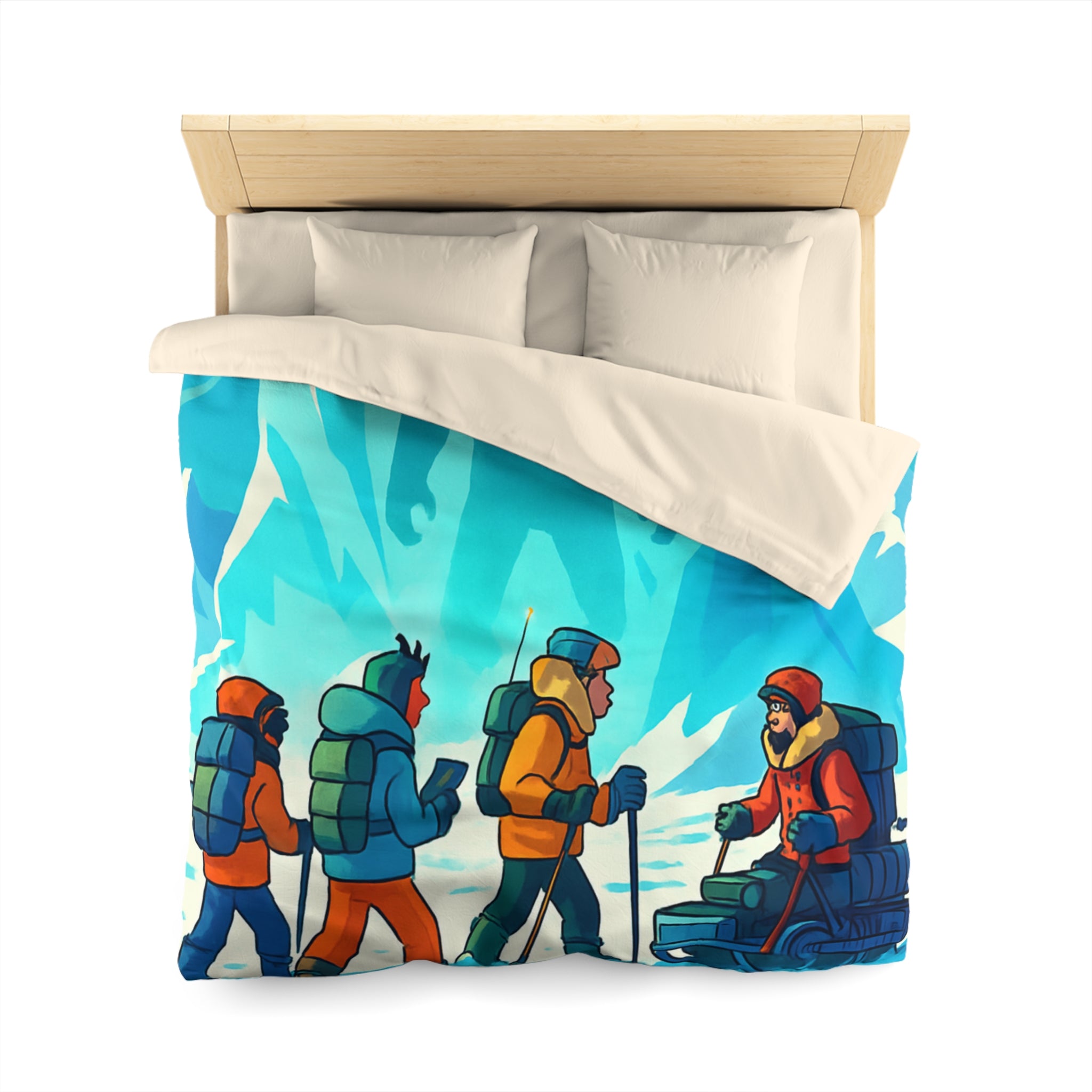 Housse de Couette Microfibre Illustration Unique Design Moderne Décoration Intérieure Raffinée