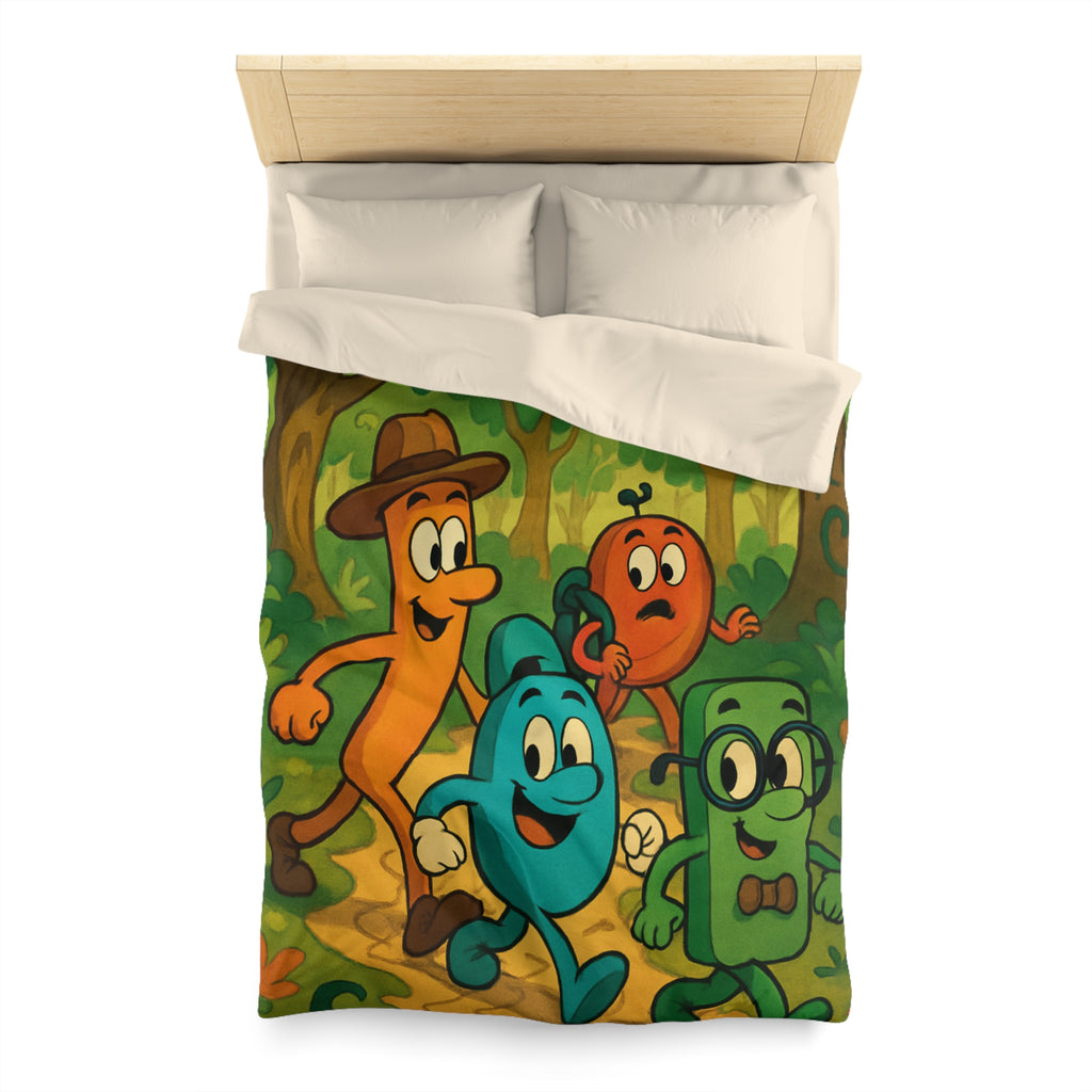 Housse de Couette Microfibre Motif Créatif Original Style Contemporain Chambre Élégante