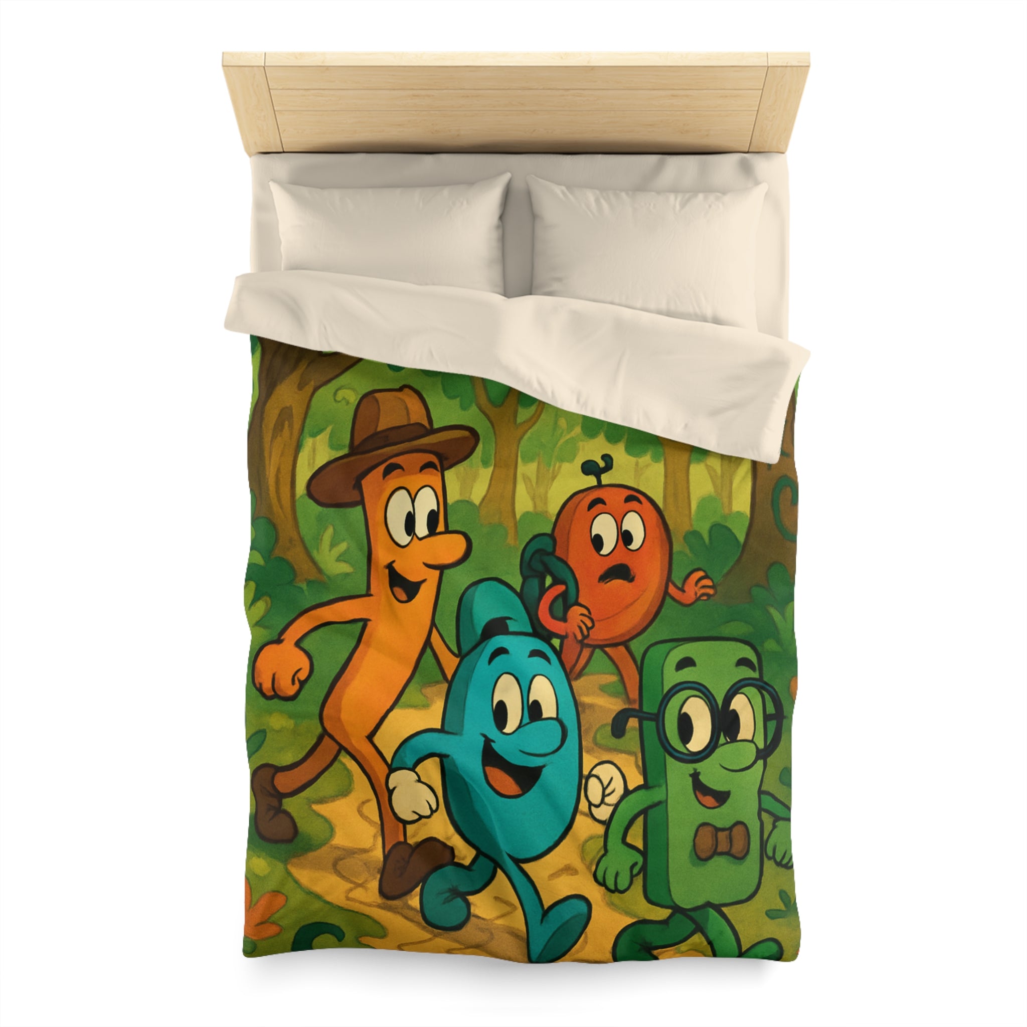 Housse de Couette Microfibre Motif Créatif Original Style Contemporain Chambre Élégante