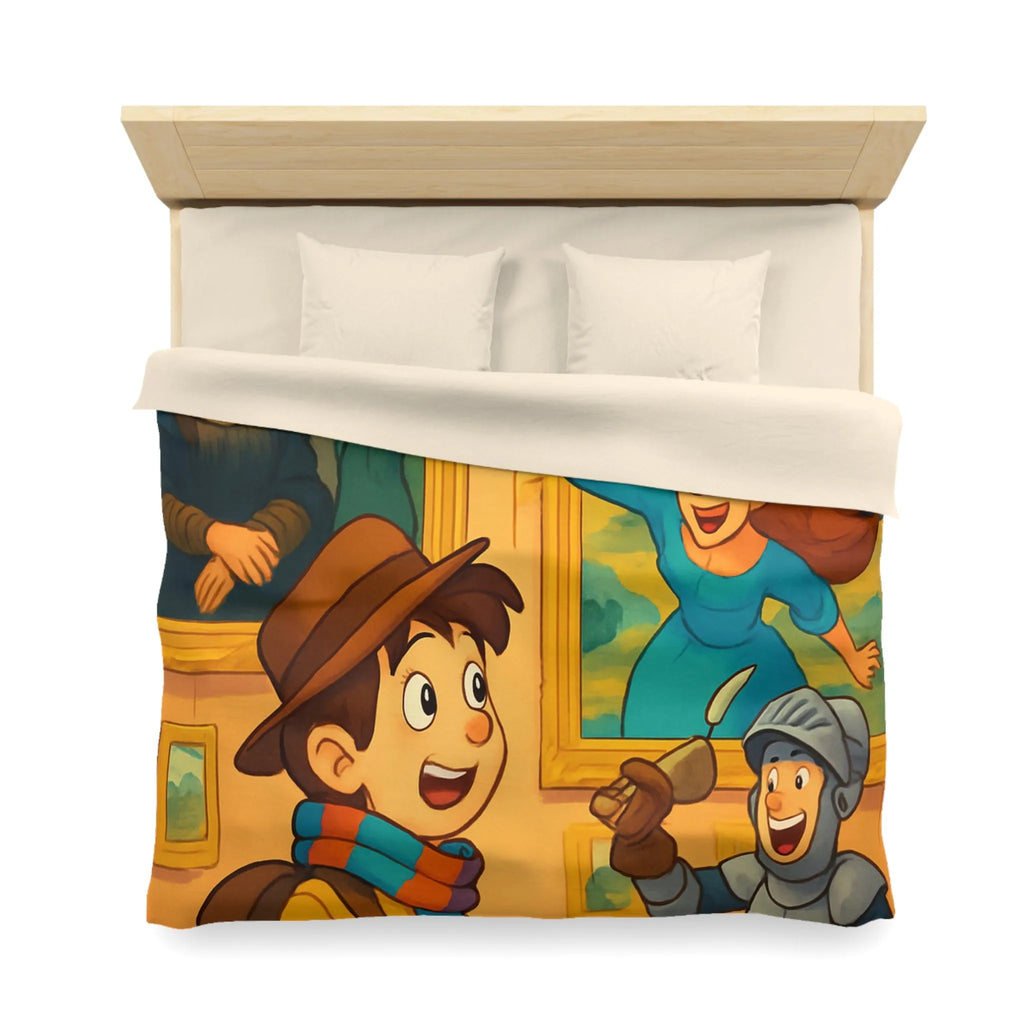 Couette Enfant Haute Qualité Motif Musée Aventure Jeux Joyeux Chevalier Éducatif Coloré