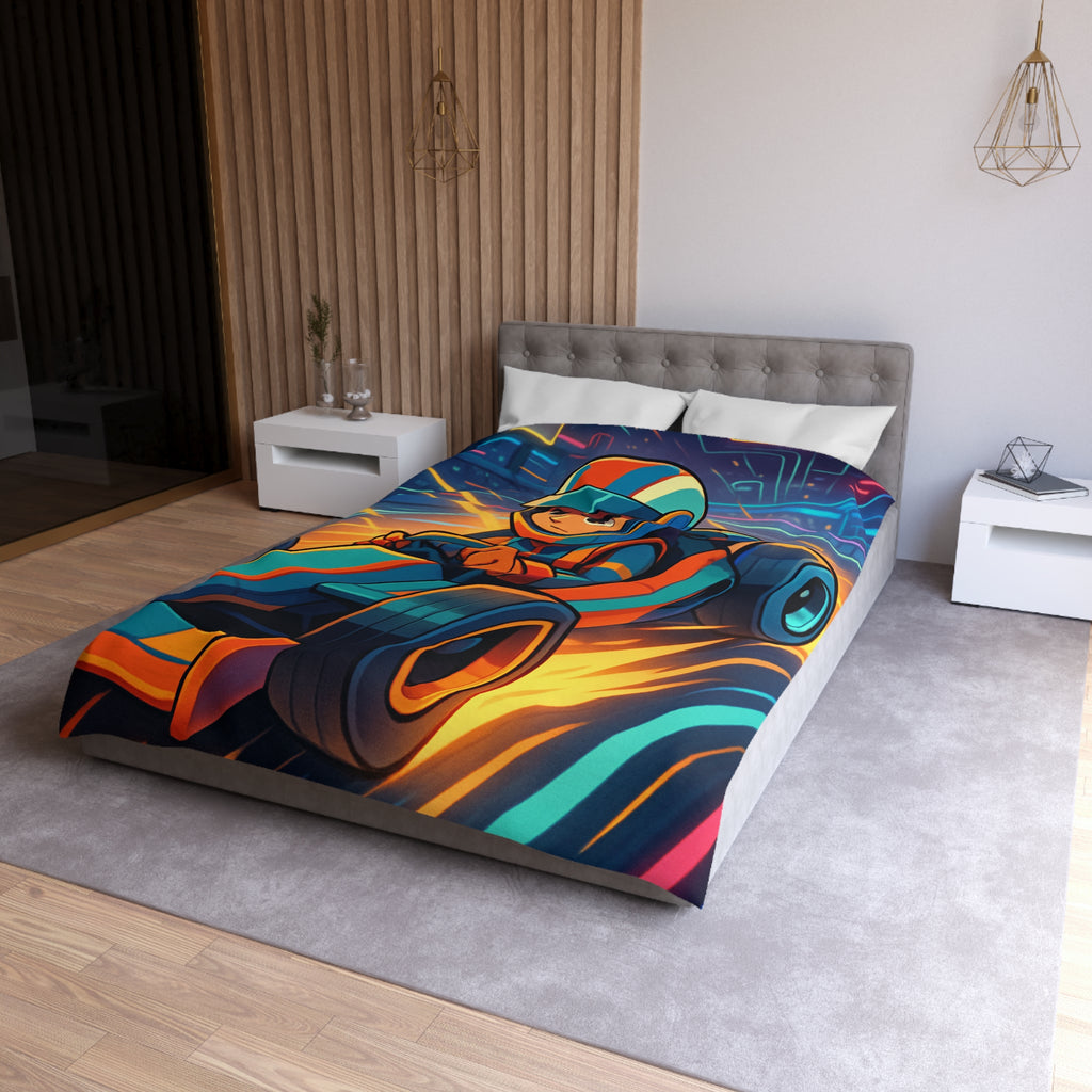 Housse de Couette Microfibre Motif Créatif Original Style Contemporain Chambre Élégante