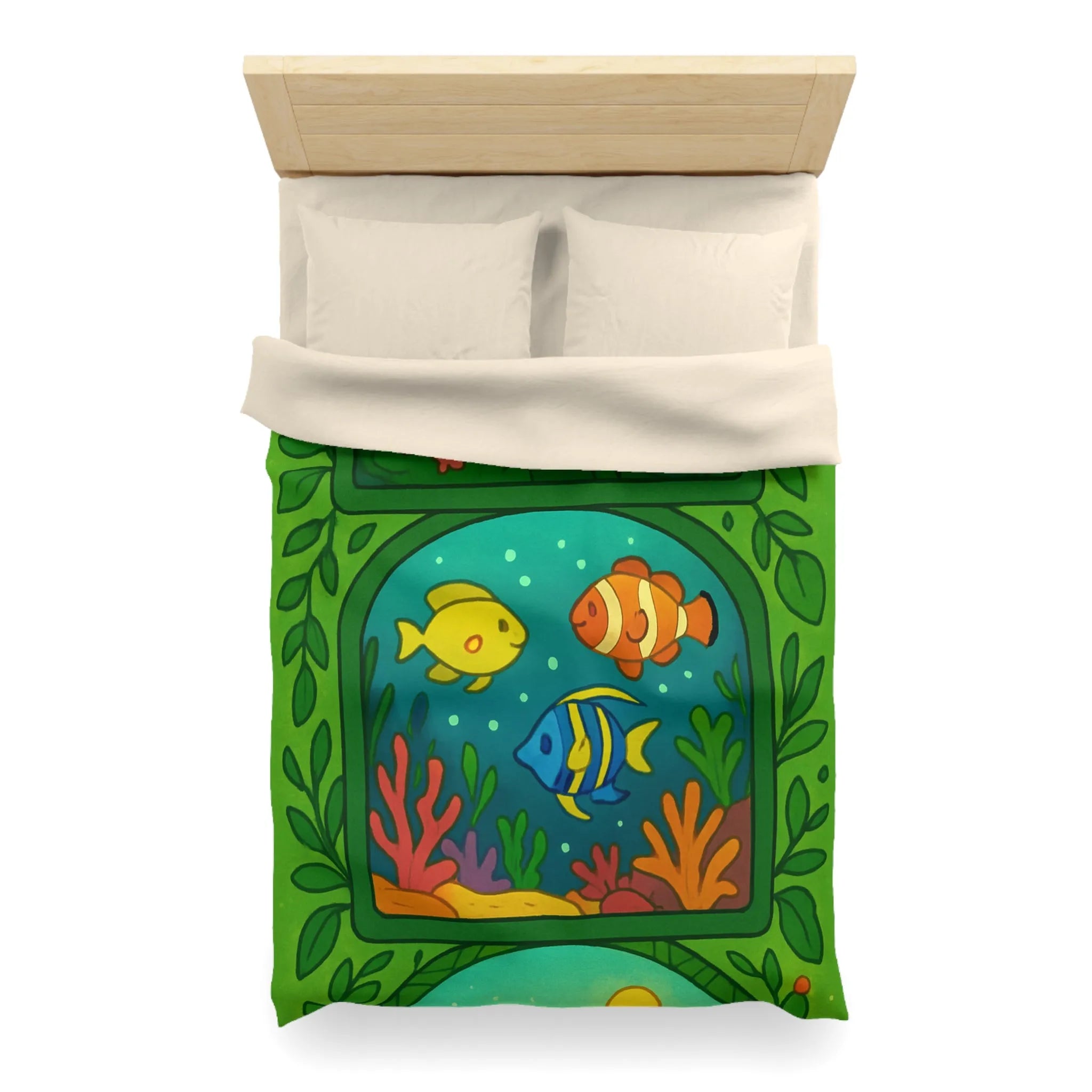 Housse de couette colorée avec motifs féeriques, océaniques et désertiques pour ambiance magique