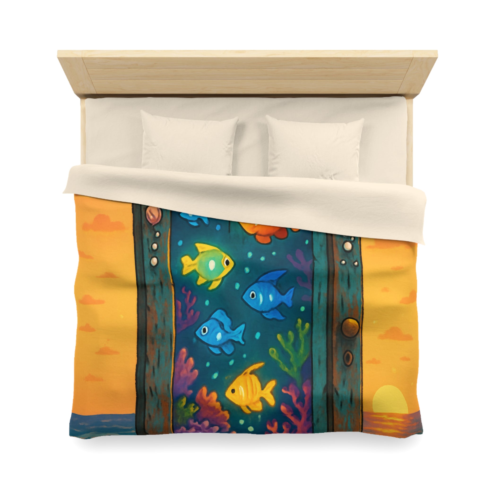 Housse de Couette Microfibre Motif Créatif Original Style Contemporain Chambre Élégante