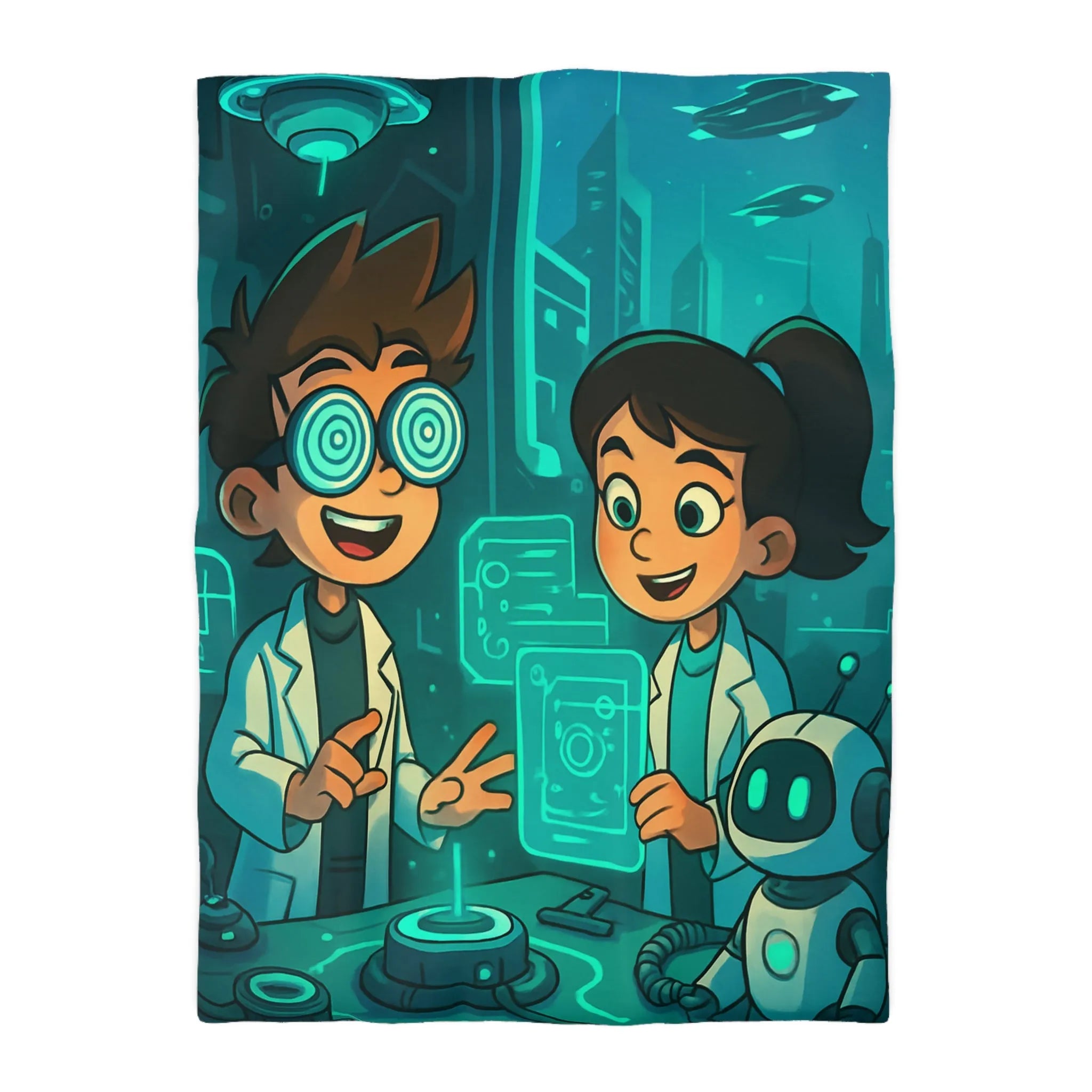 Housse de Couette Microfibre Art Graphique Contemporain Style Décoratif Chambre Tendance