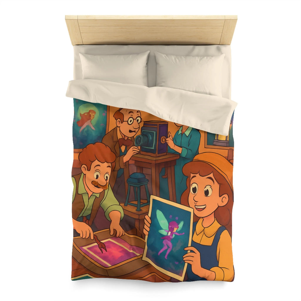 Housse de Couette Microfibre Art Graphique Contemporain Style Décoratif Chambre Tendance