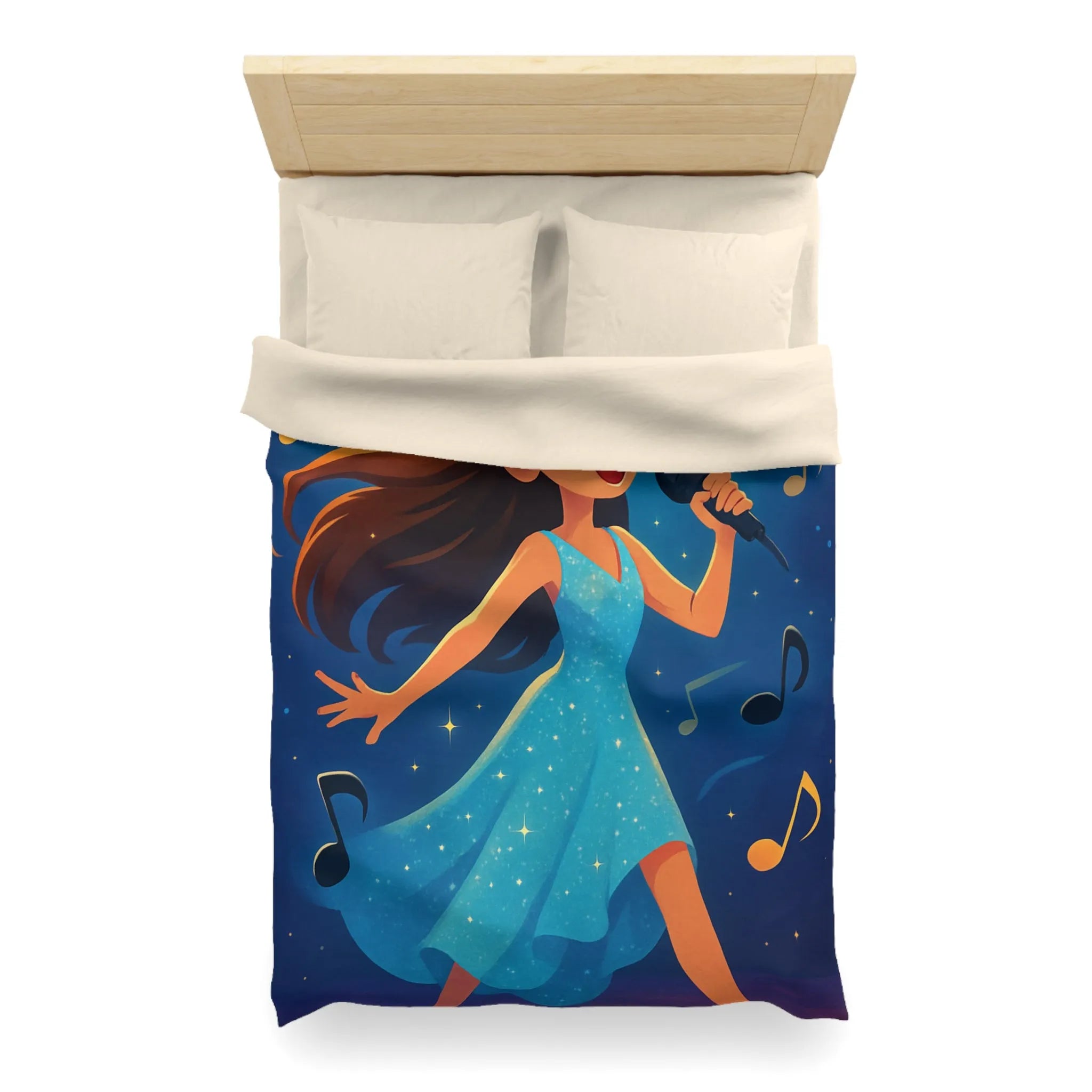 Housse de Couette Microfibre Art Graphique Contemporain Style Décoratif Chambre Tendance