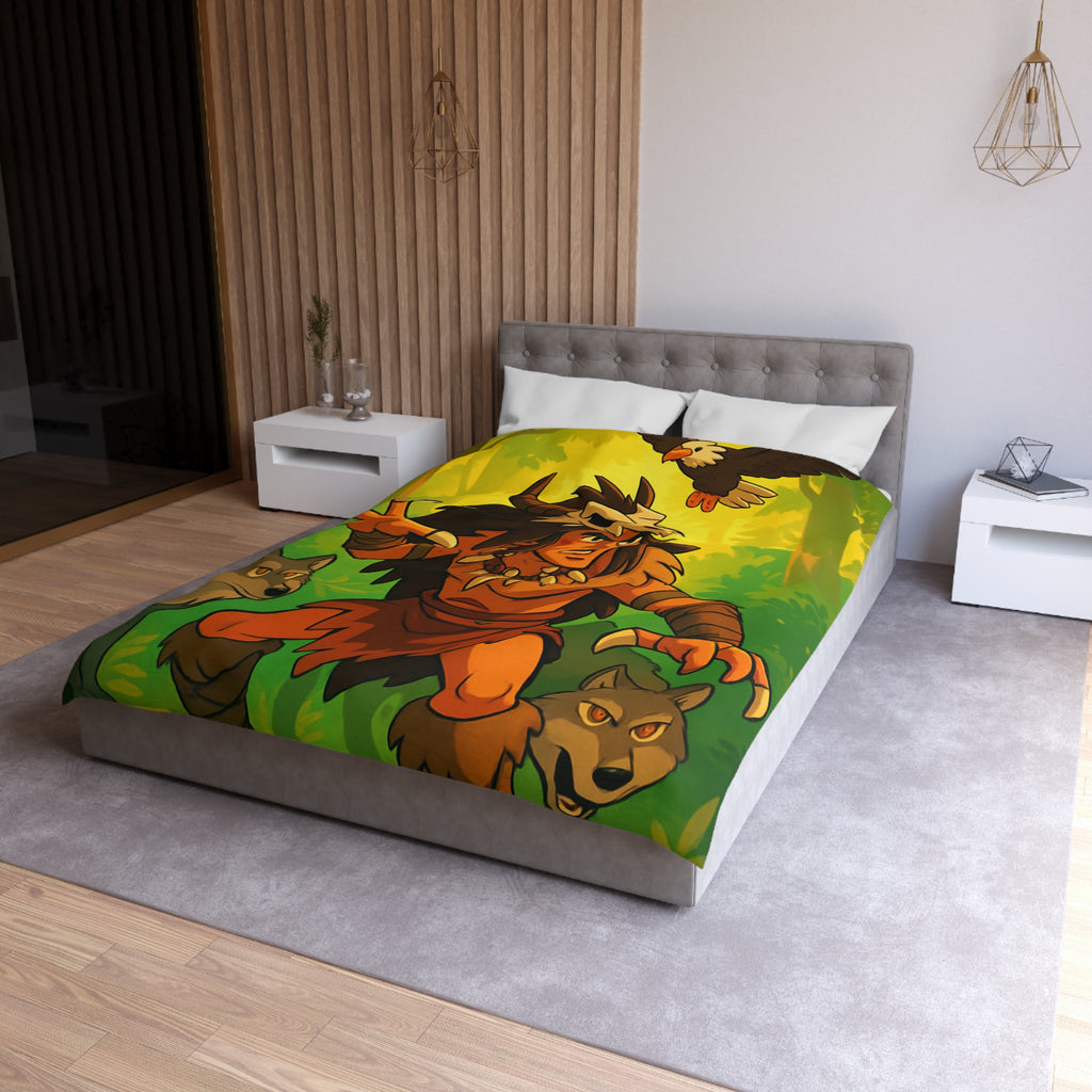 Sauvage Rêveur : Housse de Couette Motif Chaman Animaux Forêt Mystique