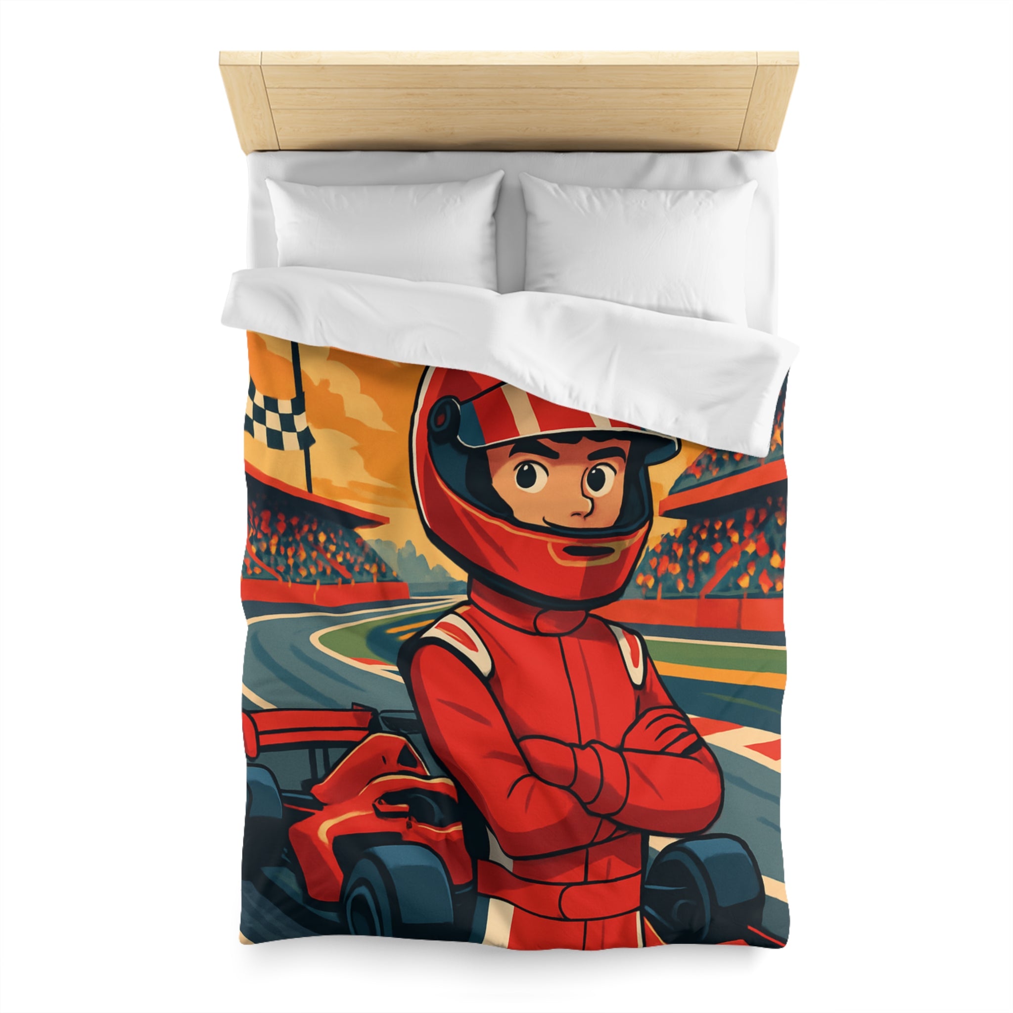 Housse de Couette Microfibre Illustration Unique Design Moderne Décoration Intérieure Raffinée