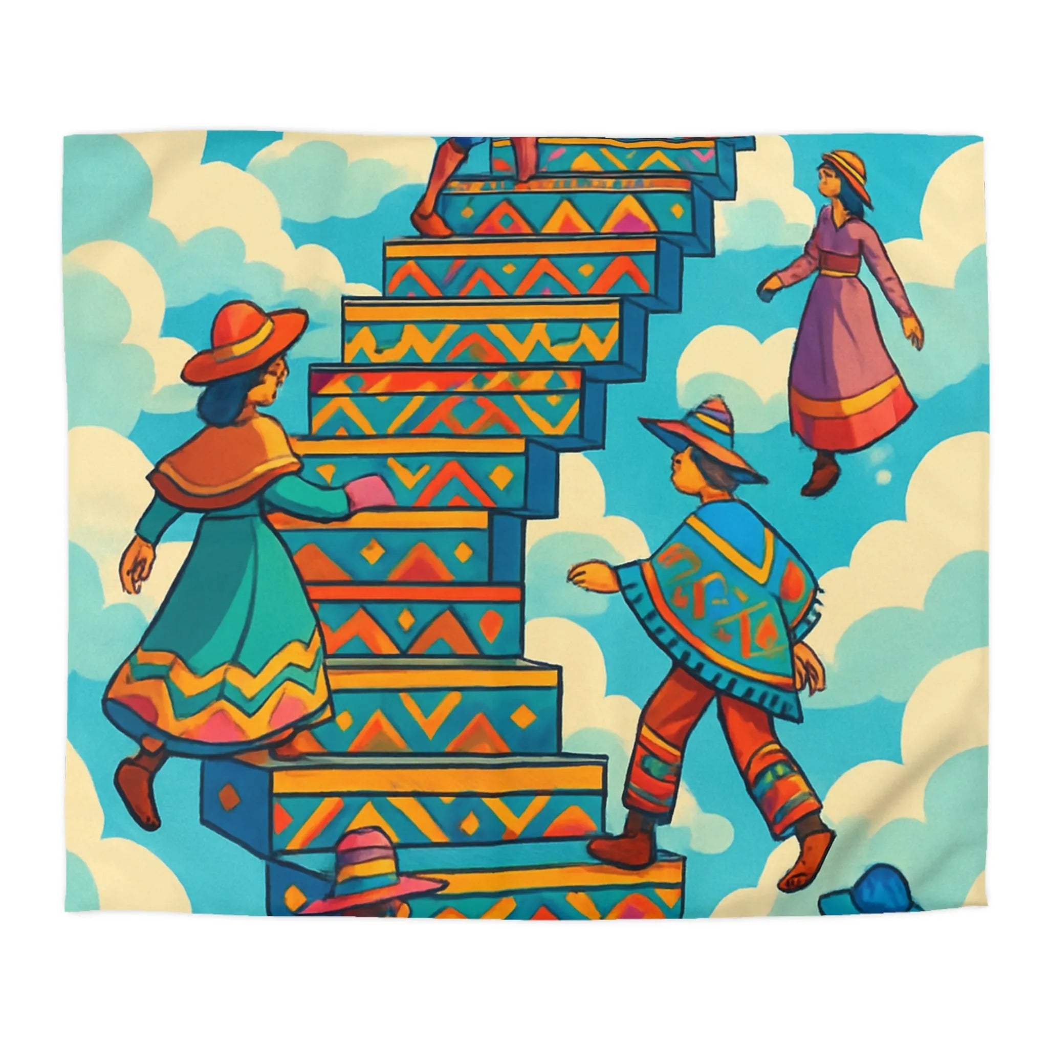 Housse de Couette Microfibre Art Graphique Contemporain Style Décoratif Chambre Tendance