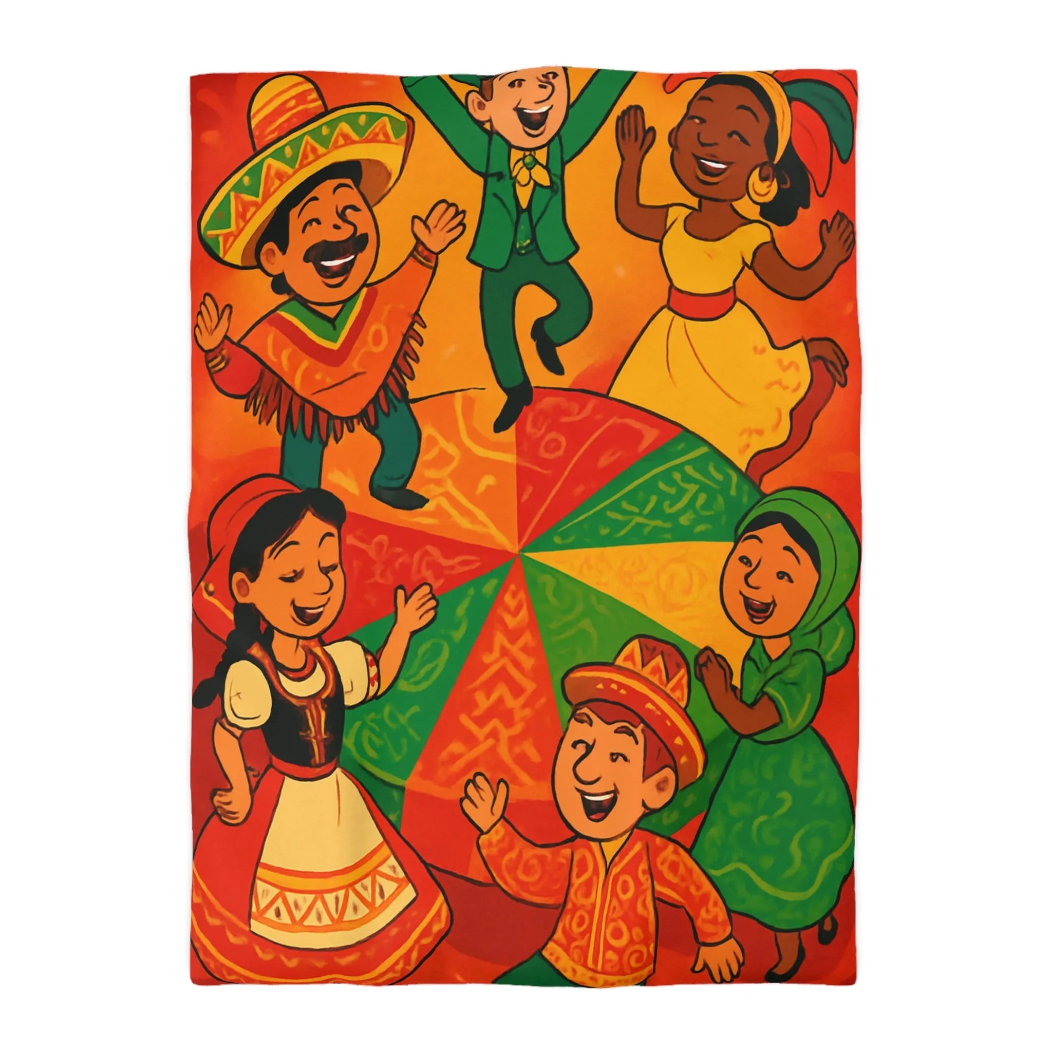 Décorez votre chambre avec une housse de couette aux motifs culturels vibrants et festifs