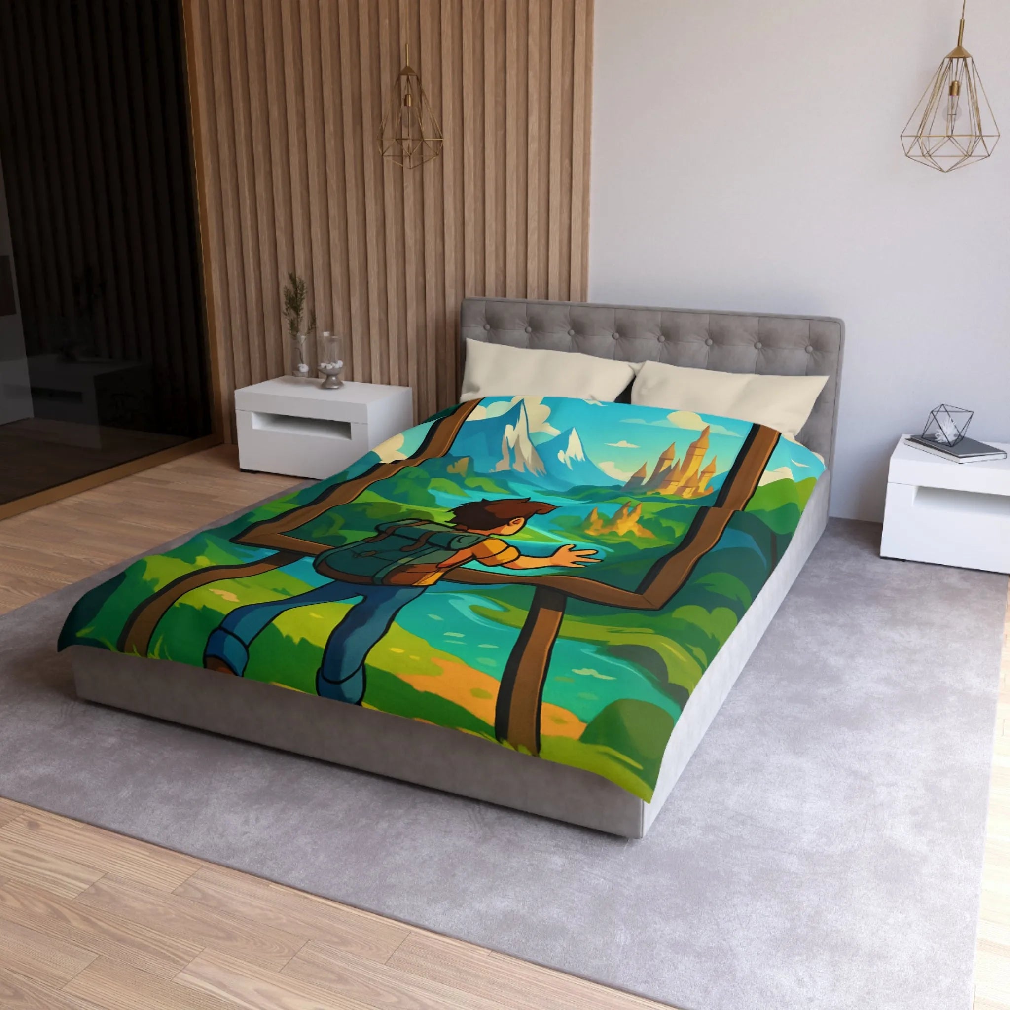 Enchantez votre chambre avec une housse de couette paysage nature féerique et rêveur