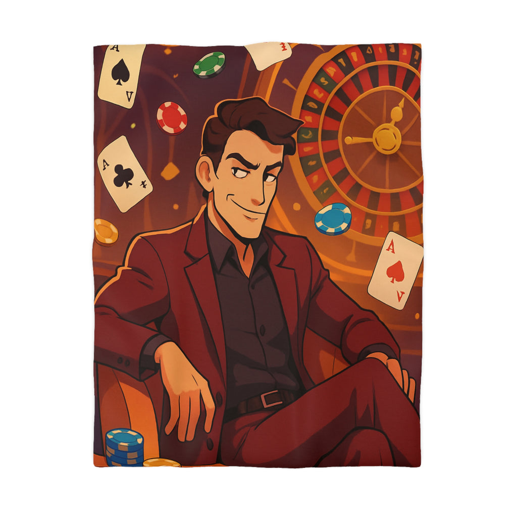 Housse de Couette Microfibre Motif Créatif Original Style Contemporain Chambre Élégante